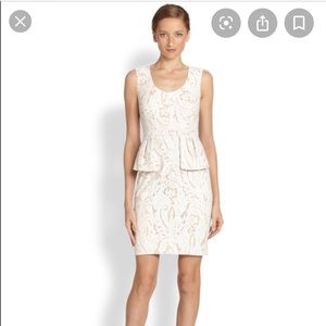 BCBG MaxAzria Etna Lace Peplum Dress 0